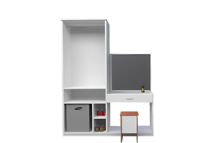 Tủ 2 cánh 1 nắp + bàn phấn - Chinhuei 01